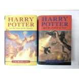 Two first edition copies of Harry Potter novels co