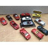 1:24 scale loose diecast vehicles including Burago