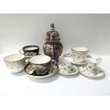 A selection of circa 19th century cups and saucers