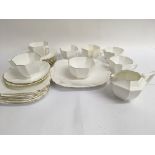 A part white glazed Shelly tea set