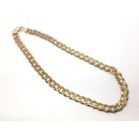 A gents large 9ct gold chain necklace, total weigh