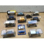 A collection of boxed diecast vehicles including v