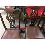 8 mahogany dining chairs two set of four , with dr