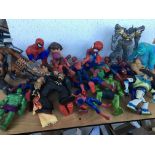 Collection of loose large action figures including