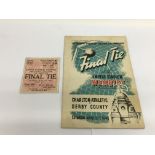 A 1946 FA Cup final program and ticket, Charlton A