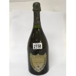 A bottle of vintage 1970 Don Perignon Champagne.
