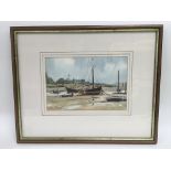 A framed and glazed watercolour by Alan Runagall o