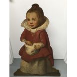 An 18th century dummy board in the form of a young