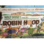A Walt Disney film poster Robin Hood. Printed by L
