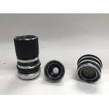 A group of three Carl Zeiss lenses to include a Su