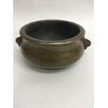 A bronzed Chinese censor with archaic design handl