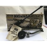 Action man ., Palitoy, boxed 105mm Light gun , including user manual and shells