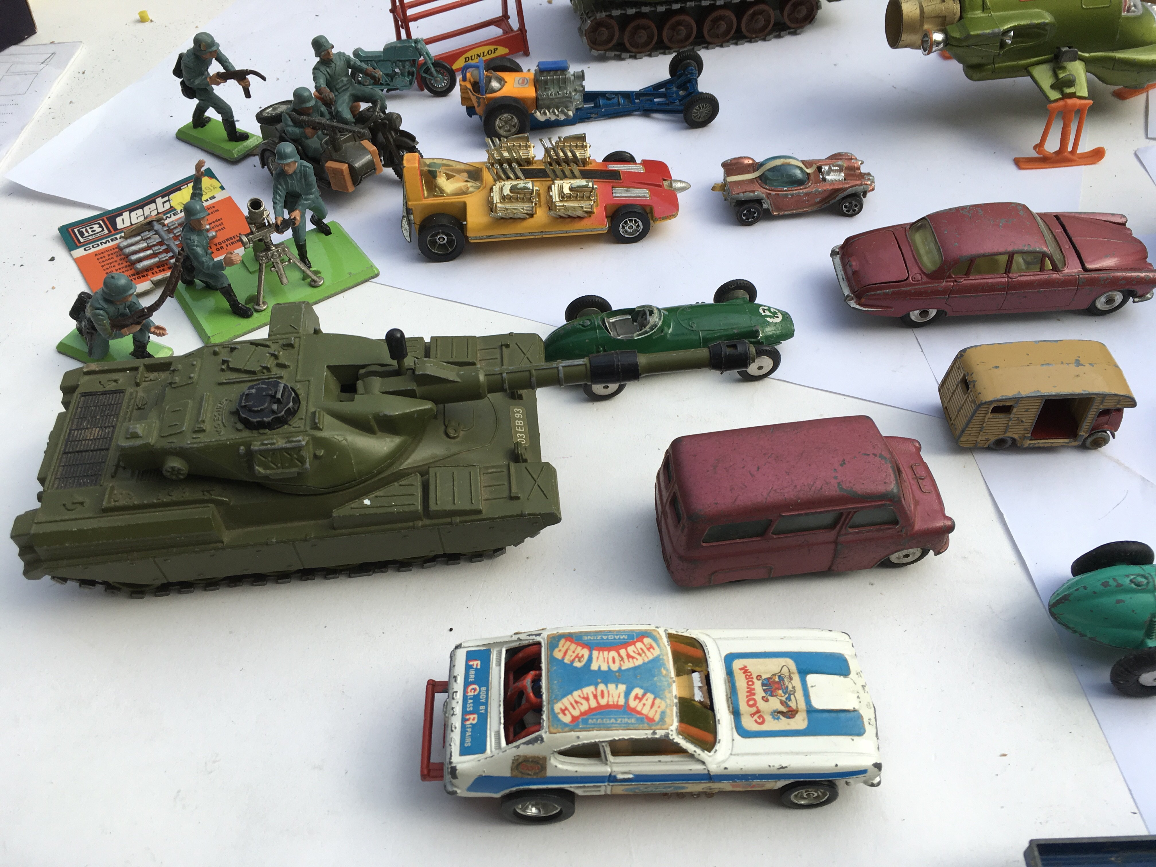 A Collection Of Playworn Diecast Vehicles Including Dinky Corgi 