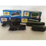 Hornby Dublo, HO/OO scale, standard 2-6-4 tank locomotive br, EDL 18, 0-6-2 tank locomotive br, #