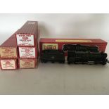 Hornby Dublo, HO/OO scale, Denbigh Castle locomotive and tender, #2220 also included is Corridor