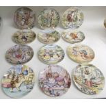 Twelve, Danbury Mint Beatrix Potter collector's pl