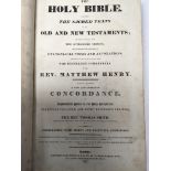 A large Early 19th Century bible dated 1817 bindin