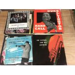 A collection of jazz LPs and 10inch records.