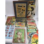 A collection of mainly Mickey Mouse comics, a Bonzo dog jigsaw etc.