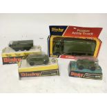 Dinky toys, boxed Diecast military vehicles, inclu