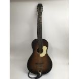 An early 20th Century parlour guitar, marked 'Bela