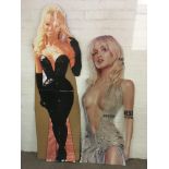 Two standees comprising Pamela Anderson and one ot