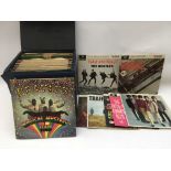 A record box of 7inch singles and EPs including Th