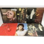 Eight David Bowie and related LPs including 'Ziggy