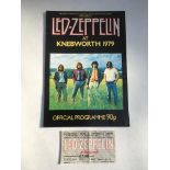 A Led Zeppelin at Knebworth 1979 concert program a