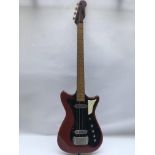 An early 1960s Burns Sonic bass guitar with hard s