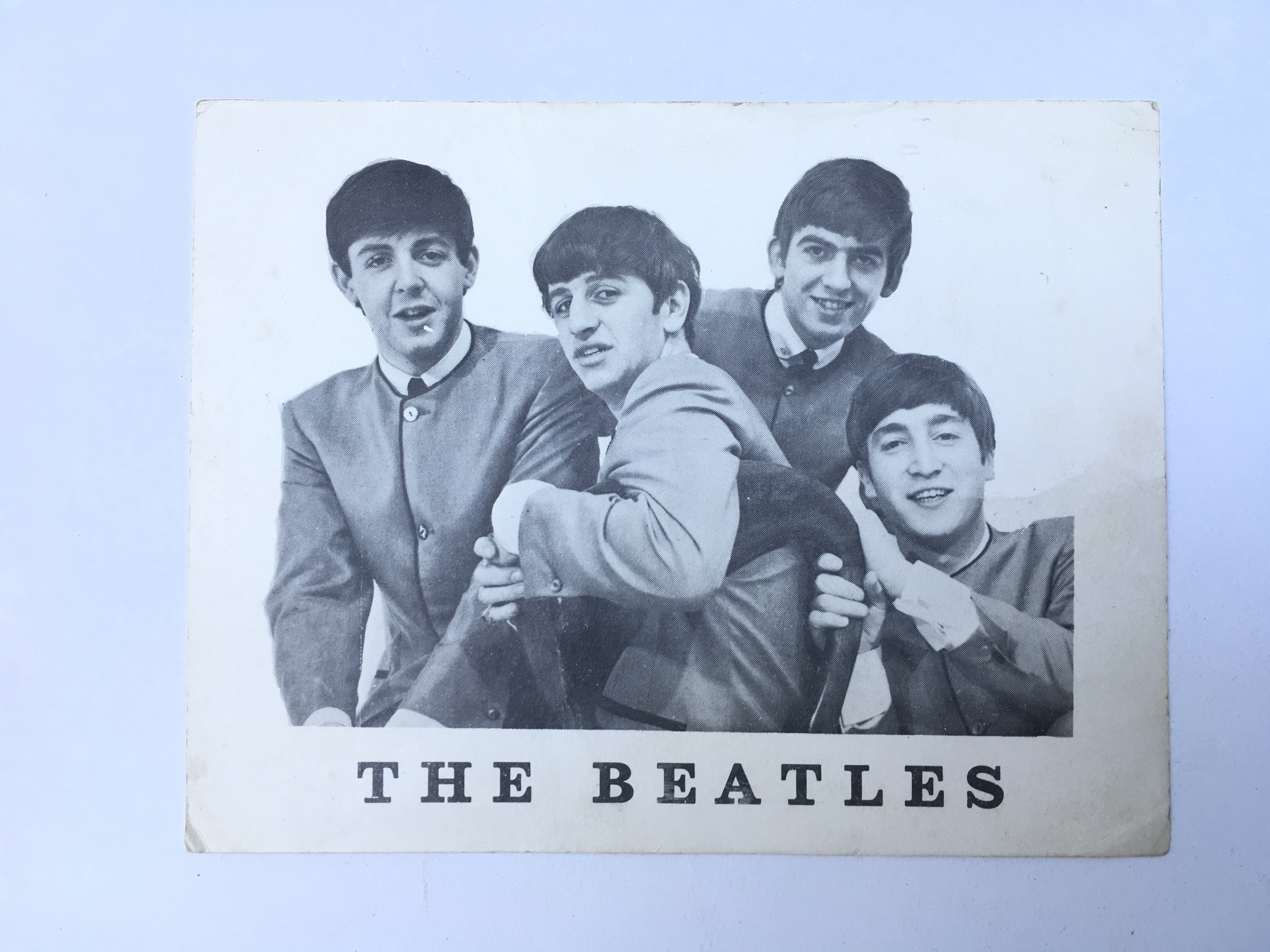 A signed Beatles Fan Club card. Sadly there is no - Image 2 of 2