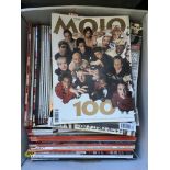 A collection of various music magazines in 6 boxes comprising Uncut, Mojo, Q and others.