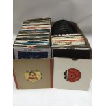 A box of 1960s and 70s mainly soul singles to incl