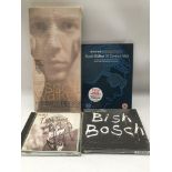 A signed Scott Walker 'Scott' CD, 'Bisch Bosch' on CD, a 5CD box set and a DVD.