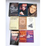 A collection of Leonard Cohen books to include a f