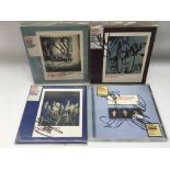 Four signed Manic Street Preacher CDs plus a large poster.