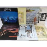 Seven Genesis LPs including 'Foxtrot', 'The Lamb L