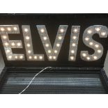 A light up illuminated 'Elvis' sign, approx 60cm x