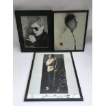 Velvet Underground. Three signed photos, one of Lo