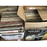 Two boxes of LPs by various artists including Vang