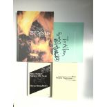 Four books signed by Blixa Bargeld. Known for his