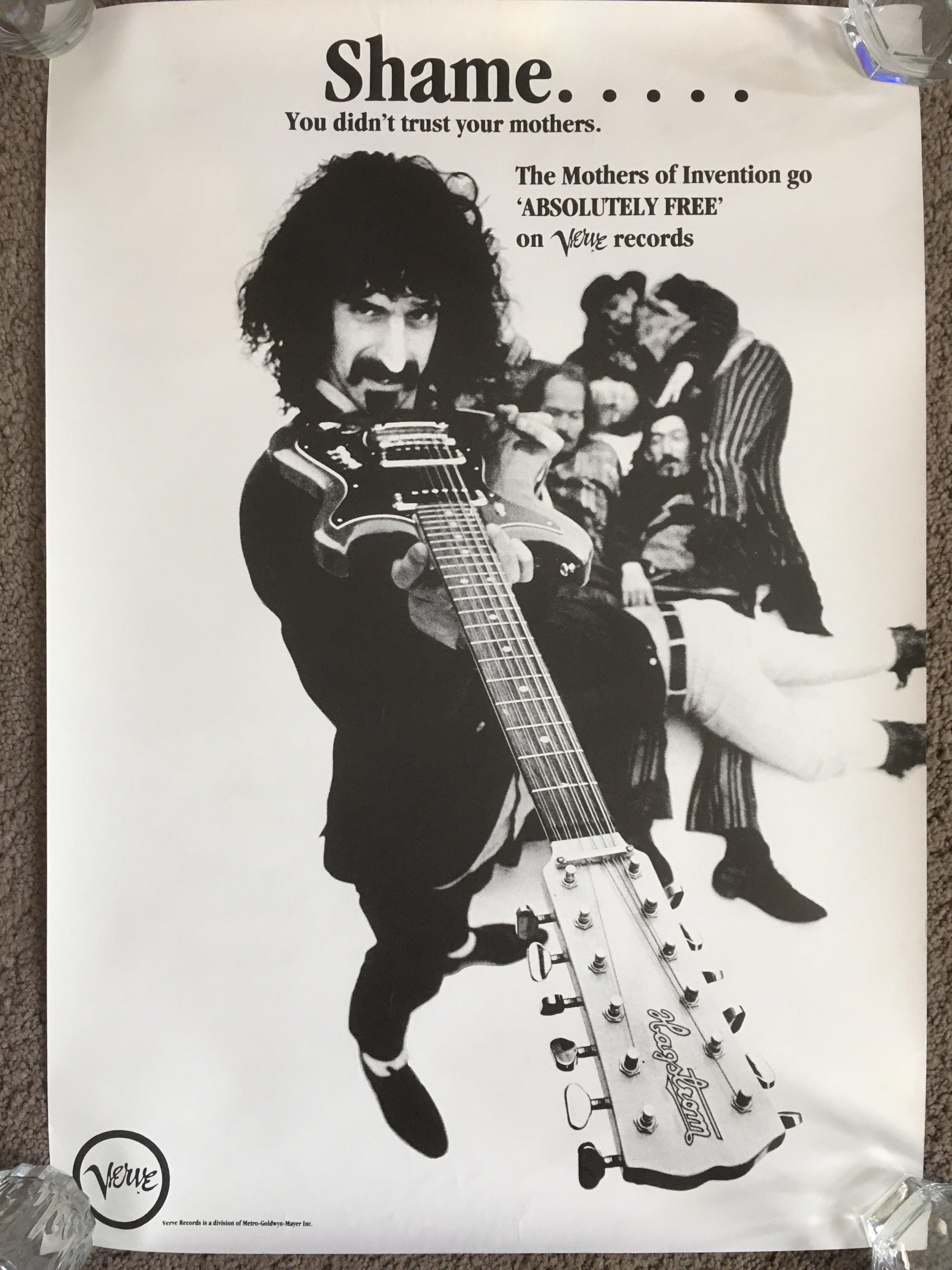 Two vintage Frank Zappa posters, approx 59cm x 89c - Image 2 of 2