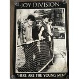 A large Joy Division poster 'Here Are The Young Me