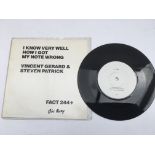 A one sided 7inch disc of 'I Know Very Well How I