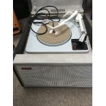 A vintage Hacker portable record player.