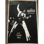 An original poster for the Who's UK tour in 1971 b