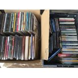 Two boxes containing a collection of mainly signed CDs by various artists including Skunk Anansie,