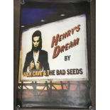 Four original Nick Cave posters for various releases including 'Henry's Dream', 'The Good Son','