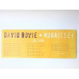 A rare David Bowie & Morrissey tour display for th