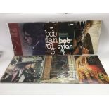 Eight Bob Dylan LPs comprising 'Desire', 'Blood On